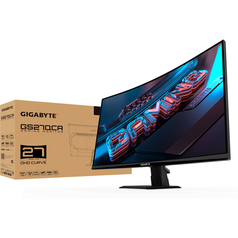 Load image into Gallery viewer, Gigabyte gs27qca 27 curved gaming monitor (zwart, 2x hdmi, displayport, 180 hz)