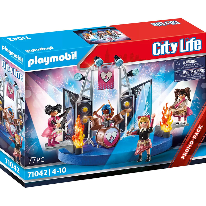 Load image into Gallery viewer, Playmobil city life - band constructiespeelgoed (71042)