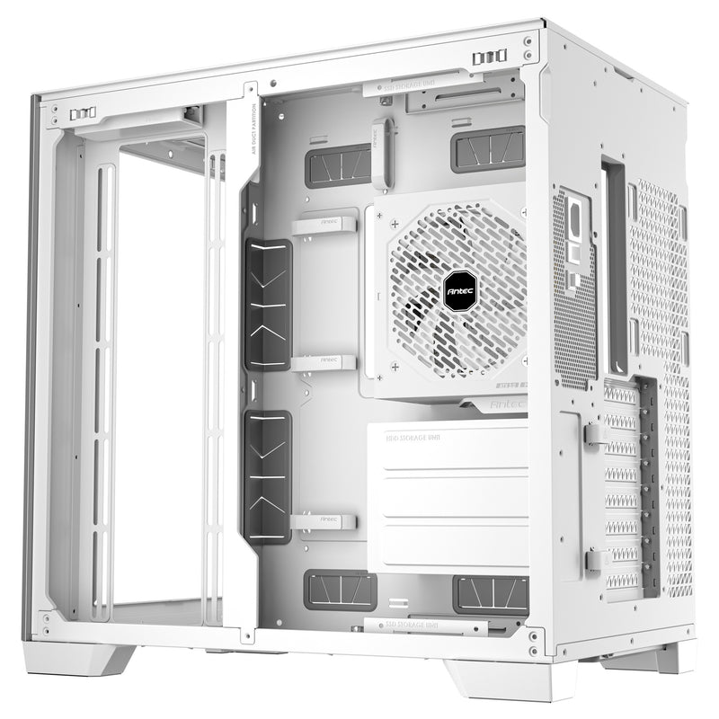 Afbeelding laden in galerijviewer, Antec c8 midi tower behuizing (wit zilver | 2x usb-a | 1x usb-c | tempered glass)