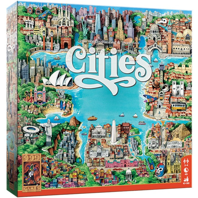 Load image into Gallery viewer, 999games 999 games cities bordspel (nederlands, 2 - 4 spelers, 30 minuten, vanaf 10 jaar)