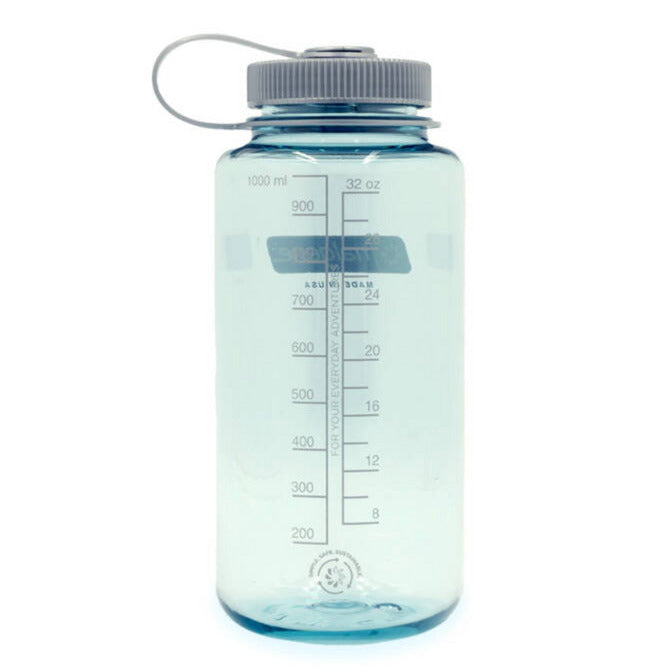 Load image into Gallery viewer, Nalgene wide mouth sustain water bottle, 1 liter drinkfles (lichtblauw)