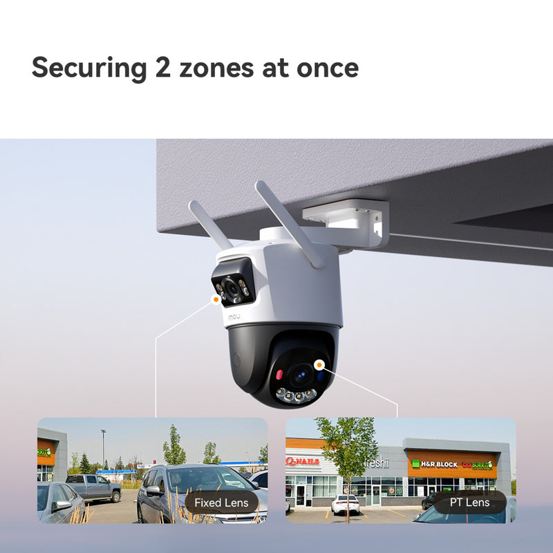 Cargue la imagen en el visor de la galería, Imou cruiser dual 2 pro beveiligingscamera (wit, 4mp, wifi 6, lan)