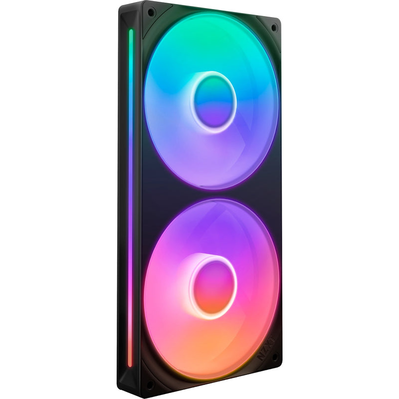 Afbeelding laden in galerijviewer, Nzxt f240 rgb core case fans (zwart, 2 stuks, 240 x 120 x 26 mm)