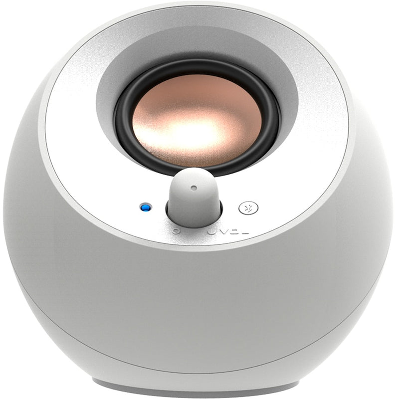 Afbeelding laden in galerijviewer, Creative pebble v3 pc-luidspreker (wit, bluetooth, usb-c, aux)