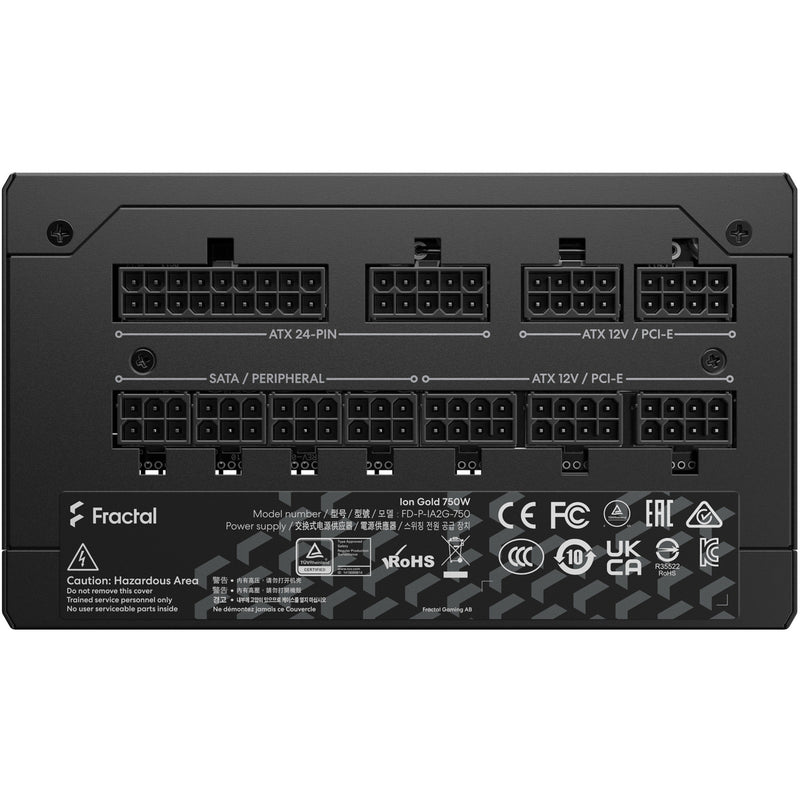 Cargue la imagen en el visor de la galería, Fractal design ion gold 3 modulaire 750 watt voeding (zwart, 1x 12v-2x6, 3x pcie)