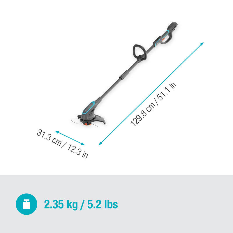 Load image into Gallery viewer, Gardena powertrim 30 18v grastrimmer (grijs turquoise, accu en lader niet inbegrepen)