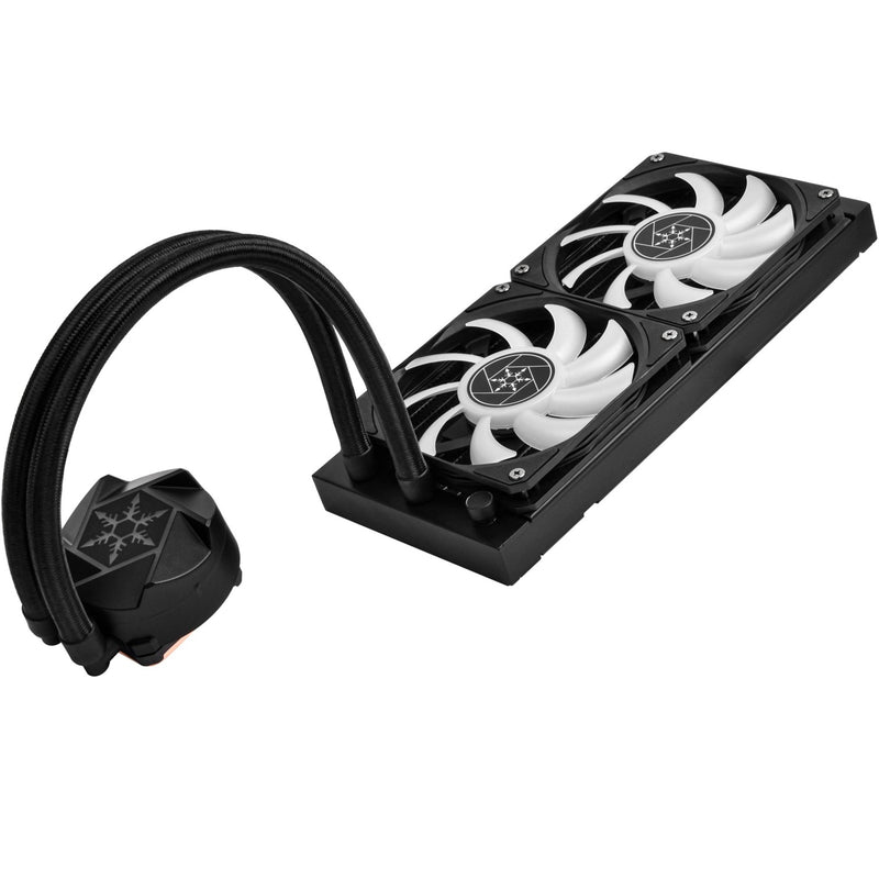 Load image into Gallery viewer, Silverstone vida 240 slim waterkoeling (zwart)