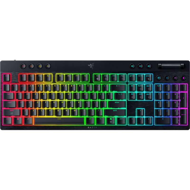 ギャラリービューアに画像をロードする, Razer blackwidow v4 hyperspeed mechanisch gaming toetsenbord (zwart, us lay-out (qwerty), low-profile green , 100%, double-shot pbt)