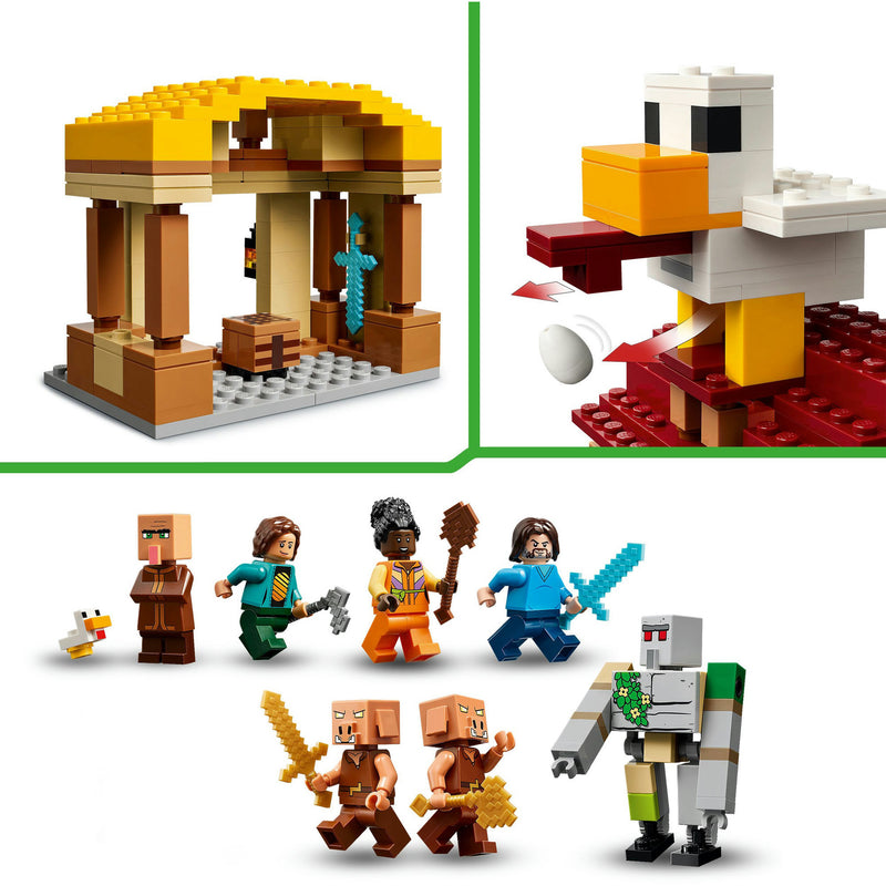 Load image into Gallery viewer, Lego minecraft 21273 de ghast-ballon aanval op het dorp
