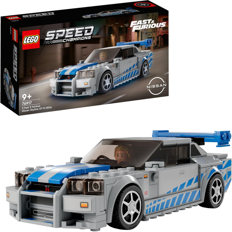 Load image into Gallery viewer, Lego speed champions 76917 2 fast 2 furious nissan skyline gt-r (r34)