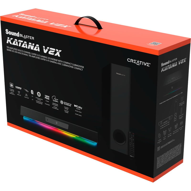 Afbeelding laden in galerijviewer, Creative sound blaster katana v2x soundbar (zwart)