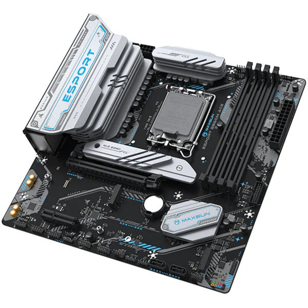 Laden Sie das Bild in Galerie -Viewer, Maxsun ms-esport b860m wifi ace socket 1851 moederbord (zwart, raid, 2.5 gb-lan, wlan, bt, sound, µatx)