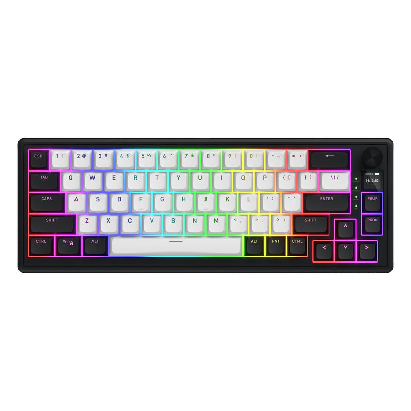 ギャラリービューアに画像をロードする, Hator skyfall mag ultima 8k wireless rgb mechanisch gaming toetsenbord (zwart, us lay-out (qwerty), hator aurum ice, 65%, rgb, double-shot pbt, hot-swap, 2.4ghz | bluetooth | usb-c)