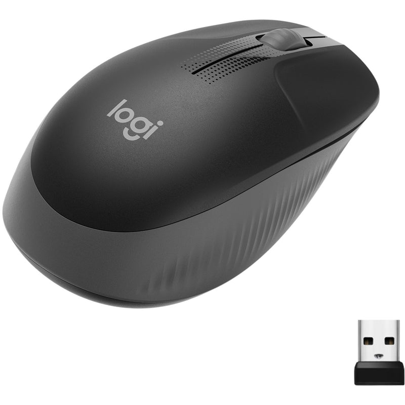 Afbeelding laden in galerijviewer, Logitech m190 full-size wireless mouse (zwart, 1000 dpi)