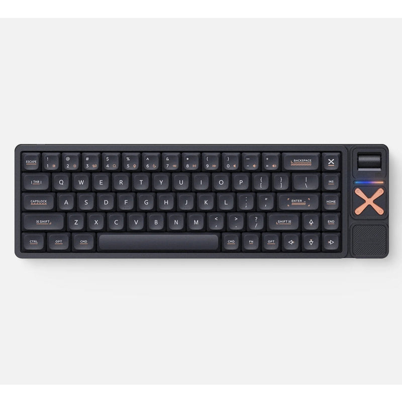 Chargez l'image dans la visionneuse de la galerie, Iqunix magi65 pro shadow black rgb mechanisch gaming toetsenbord (zwart, us lay-out (qwerty), iqunix gold red, 65%, rgb leds, hot-swappable, pbt, 2.4ghz | bluetooth 5.1 | usb-c)