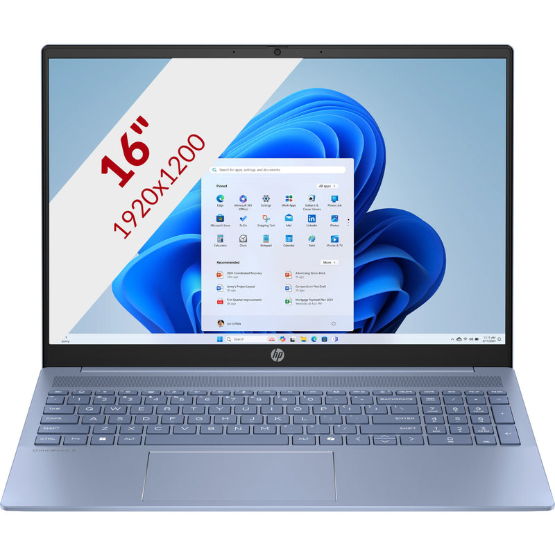 Load image into Gallery viewer, Hp omnibook 5 16-ba1052nd (bl8x7ea) 16 laptop (blauw | i5-1334u | iris xe graphics | 16 gb | 512 gb ssd)