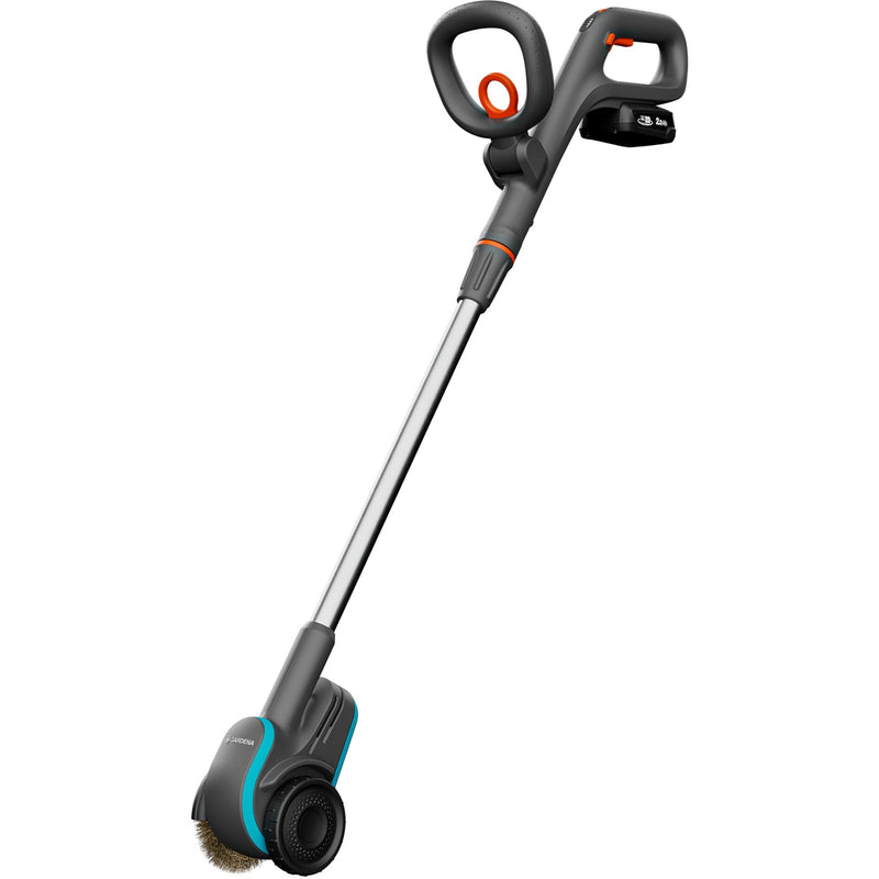 Load image into Gallery viewer, Gardena easyweed accu-onkruidborstel 1800 18v p4a gebruiksklare set onkruidverwijderaar (grijs turquoise, accu en oplader inbegrepen, power for all alliance)