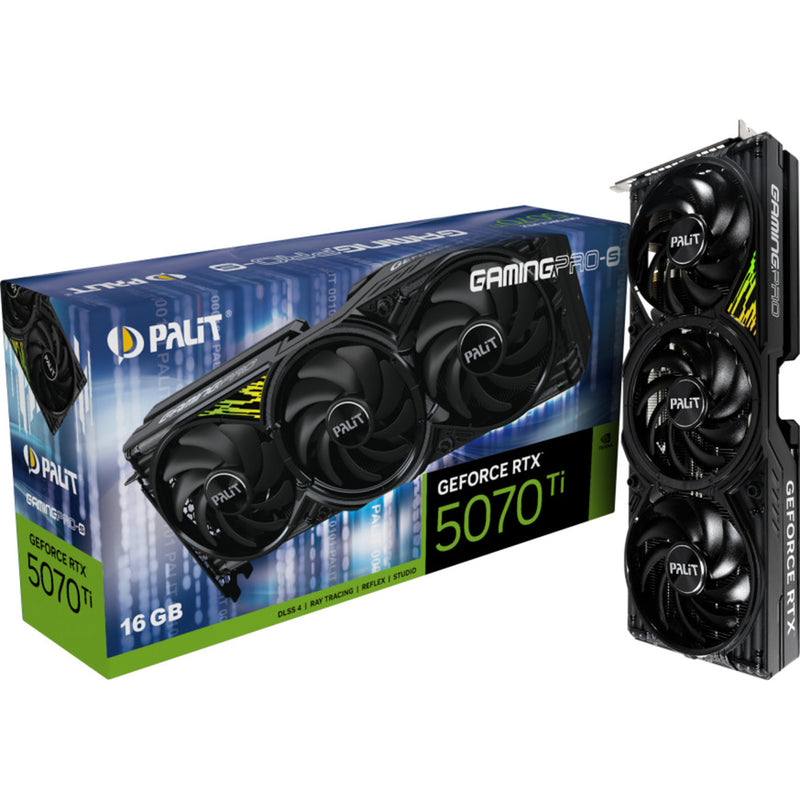 Afbeelding laden in galerijviewer, Palit geforce rtx 5070 ti gamingpro-s grafische kaart (dlss 4, 3x displayport, 1x hdmi 2.1)