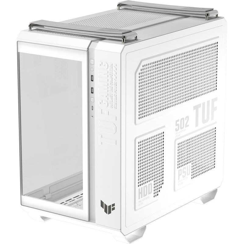 Cargue la imagen en el visor de la galería, Asus tuf gaming gt502 horizon argb midi tower behuizing (wit | 3x usb-a | 1x usb-c | tempered glass)