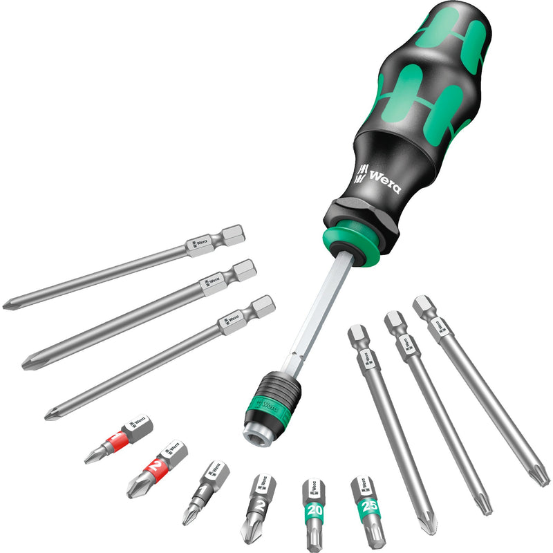 Load image into Gallery viewer, Wera kraftform kompakt 20 tool finder 2 met etui bitset (zwart groen, 13-delig)