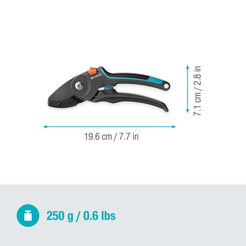 Load image into Gallery viewer, Gardena snoeischaar premiumcut pro voor droog hout met aambeeldsnede (grijs turquoise, 24 mm snoeidiameter)