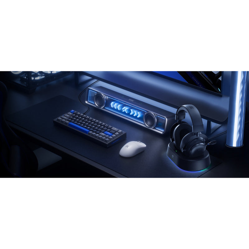 Chargez l'image dans la visionneuse de la galerie, Mchose v9 turbo+ magnetic wireless over-ear gaming headset (wit zilver, nintendo switch, playstation 4, playstation 5, mobiel, pc, 2.4g bluetooth usb)