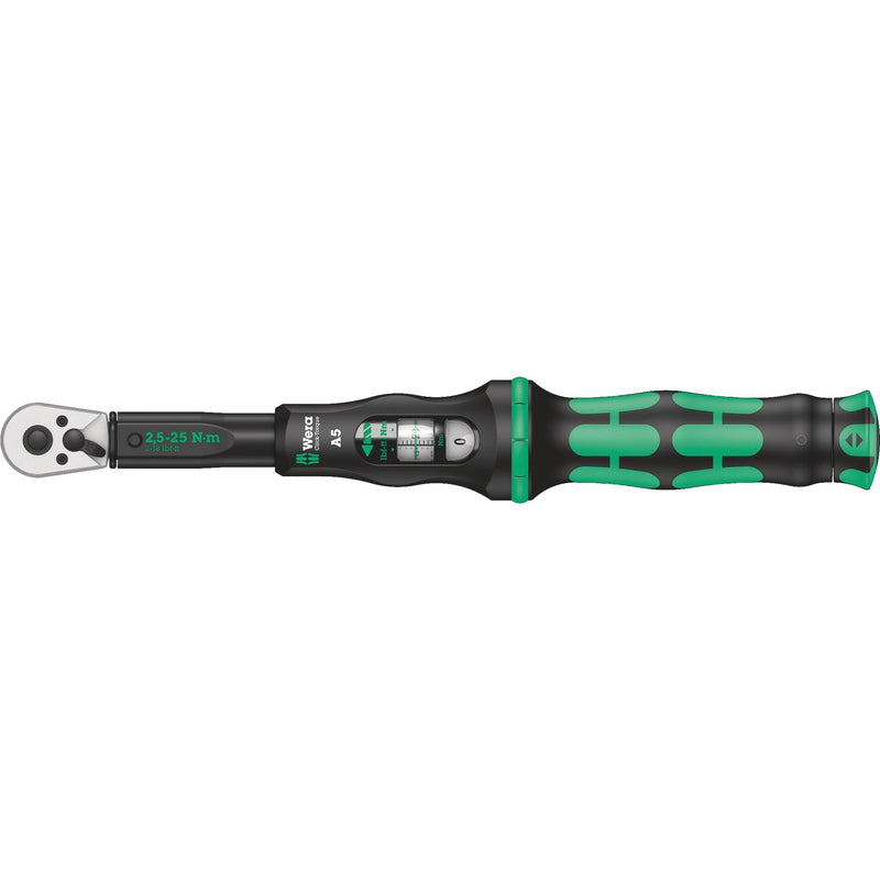 Load image into Gallery viewer, Wera click-torque a 5 draaimomentsleutel met omschakelratel (zwart groen)
