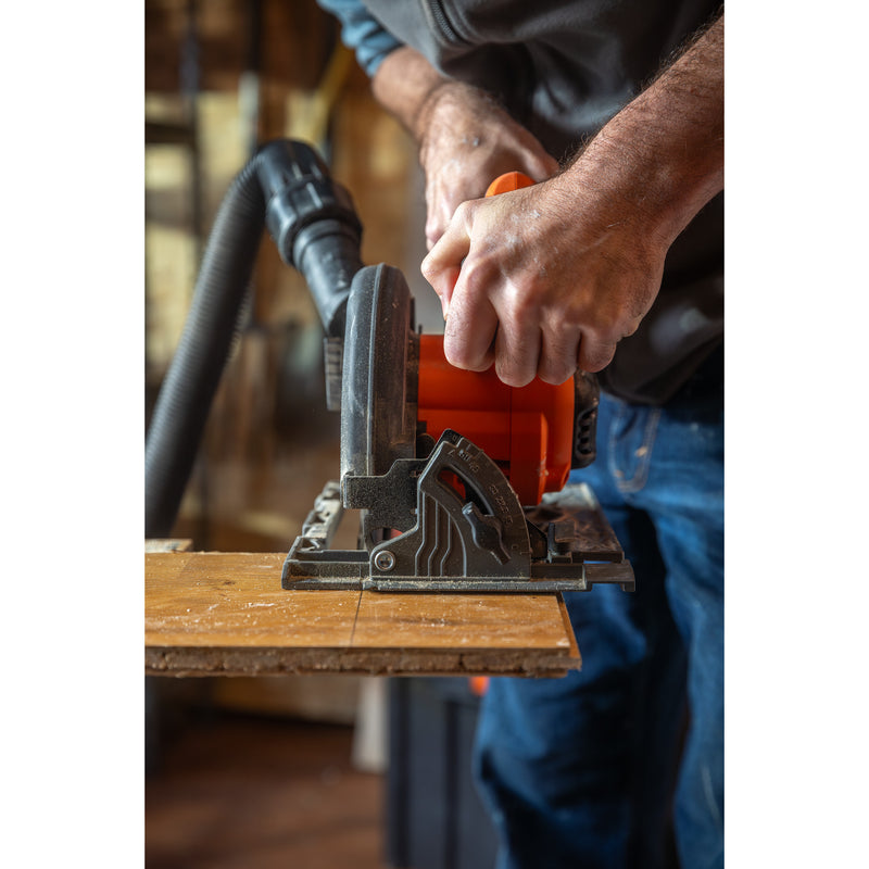 Afbeelding laden in galerijviewer, Black+decker 18v brushless cirkelzaag 165mm handcirkelzaag (zwart oranje, accu en oplader niet inbegrepen)