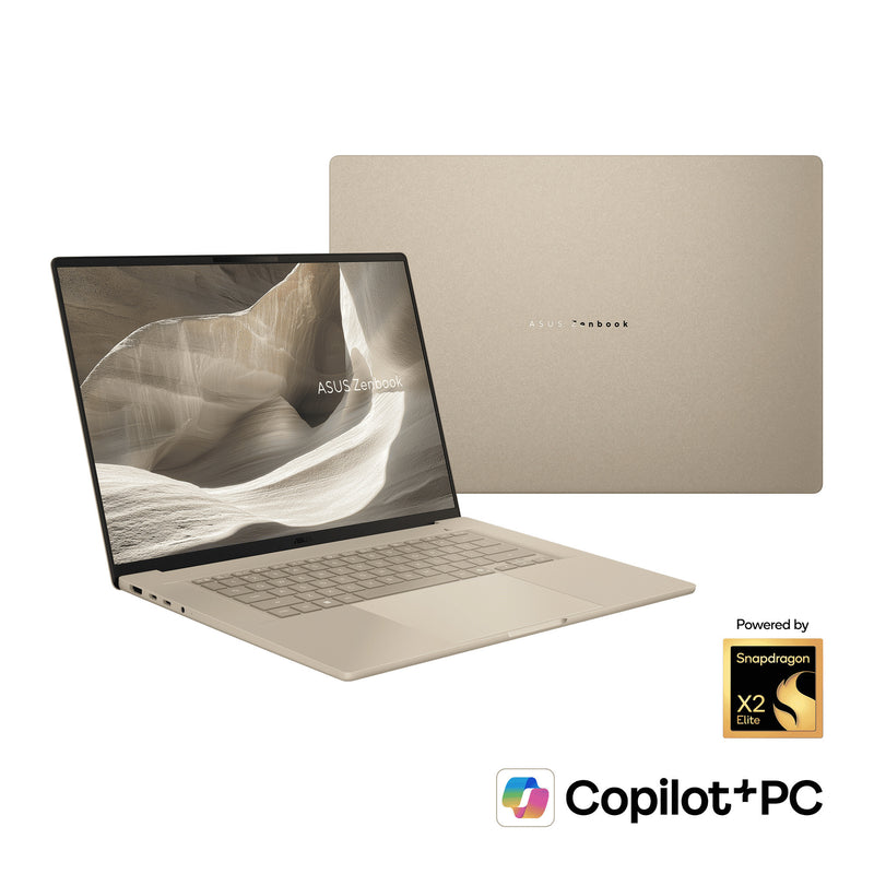 Afbeelding laden in galerijviewer, Asus zenbook a16 ux3607oa-sq013w 16 copilot+ laptop (beige | snapdragon x2e-94-100 | qualcomm adreno | 48 gb | 1 tb ssd | oled)