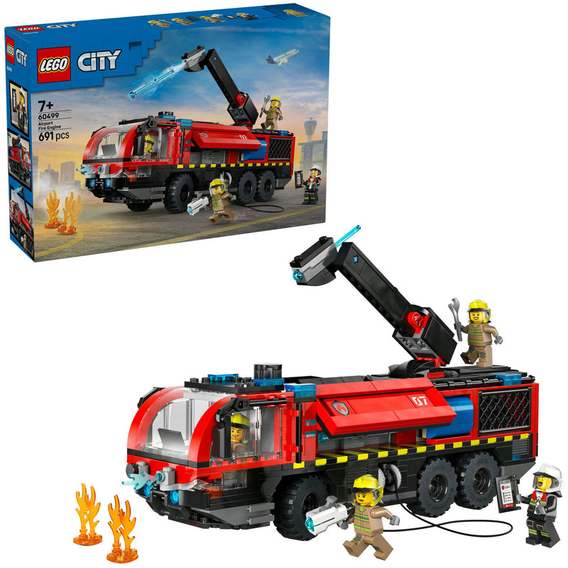 Afbeelding laden in galerijviewer, Lego city - luchthaven brandweertruck constructiespeelgoed (60499)