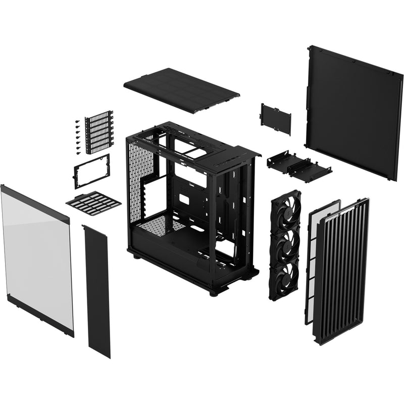 ギャラリービューアに画像をロードする, Fractal design north - momentum edition midi tower behuizing (zwart houtkleur | 2x usb-a | 1x usb-c | tempered glass)