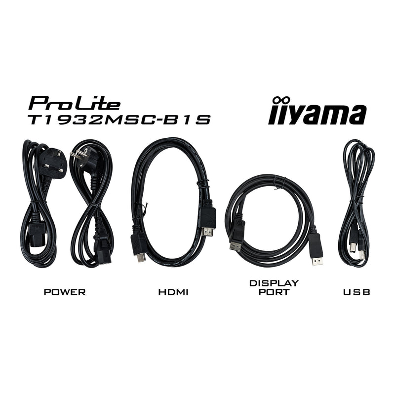 Afbeelding laden in galerijviewer, Iiyama prolite t1932msc-b2s 19 touchscreen monitor (zwart, vga, hdmi, displayport, audio, touchscreen)