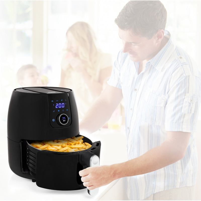 Load image into Gallery viewer, Princess 182025 aerofryer xxl heteluchtfriteuse (zwart zilver, 4,5 liter)
