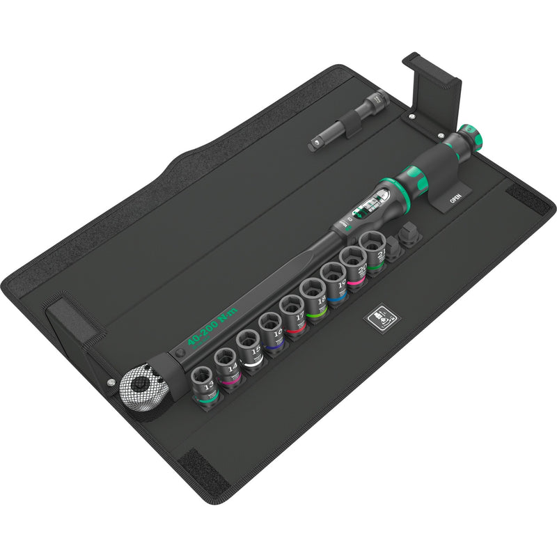 Load image into Gallery viewer, Wera click-torque c 3 set 2, 1 2 draaimomentsleutel (zwart groen, 11-delig, met omkeerbare ratel)