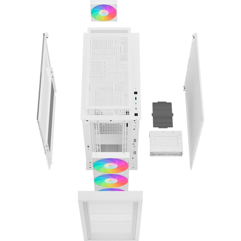 Load image into Gallery viewer, Deepcool ch560 midi tower behuizing (wit | 1x usb-a | 1x usb-c | rgb | tempered glass)