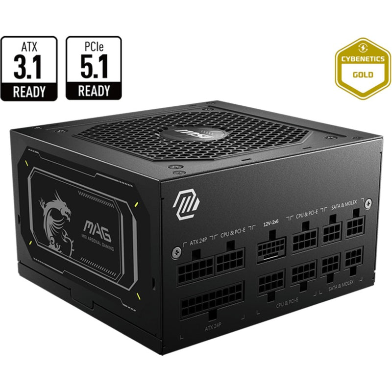 Afbeelding laden in galerijviewer, Msi mag a750gl pcie5 ii modulaire 750 watt voeding (zwart, 1x 12v-2x6, 3x pcie)