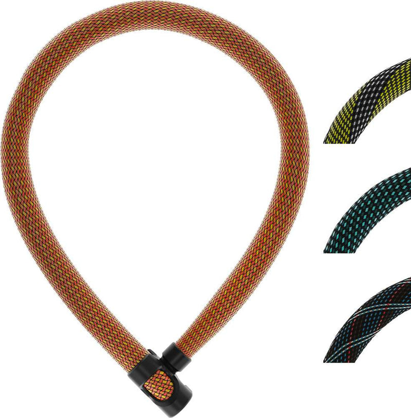 Load image into Gallery viewer, Abus IvyTex 7210 - Oranje Fietskettingslot, 85cm, Sleutelslot