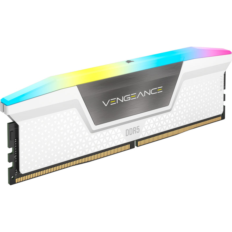 Afbeelding laden in galerijviewer, Corsair vengeance rgb 32 gb ddr5-6000 (2x 16 gb) werkgeheugen (wit, cmh32gx5m2d6000z38w, xmp, expo)