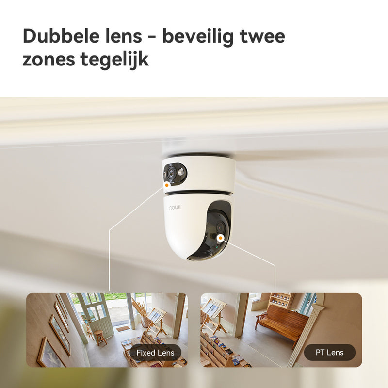 Cargue la imagen en el visor de la galería, Imou ranger dual pro 10mp beveiligingscamera (wit, 2x 5mp, wifi 6)