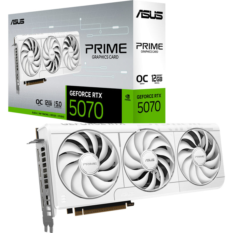 Load image into Gallery viewer, Asus prime geforce rtx 5070 oc white grafische kaart (wit, 3x displayport, 2x hdmi, dlss 4)