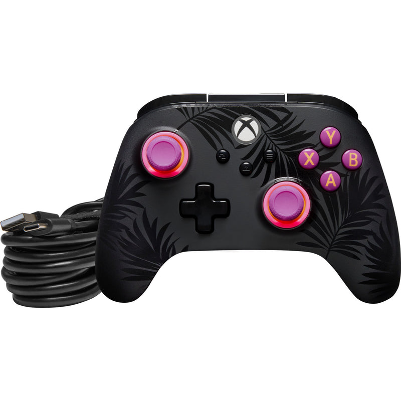 Afbeelding laden in galerijviewer, Powera advantage plus bedrade controller voor xbox series x|s - palmbomen in maanlicht (roze, xbox series x|s, xbox one, pc)