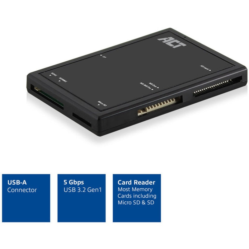 Afbeelding laden in galerijviewer, Act connectivity externe usb 3.2 gen1 (usb 3.0) kaartlezer (zwart)