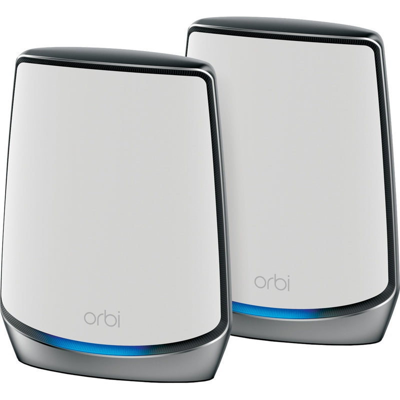 Load image into Gallery viewer, Netgear orbi wifi 6-systeem (rbk852) ax6000 mesh router (wit zilver, 1x router (rbr850), 1x satelliet (rbs850), dekking tot 350 m²)