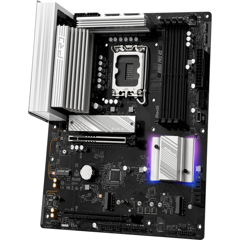 Cargue la imagen en el visor de la galería, Asrock b860 pro rs socket 1851 moederbord (raid, 2.5 gb-lan, sound, atx)