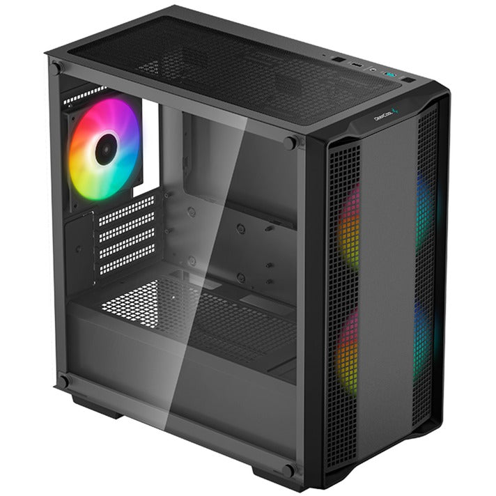 Load image into Gallery viewer, Deepcool cc360 argb mini tower behuizing (zwart | 2x usb-a | rgb | tempered glass)