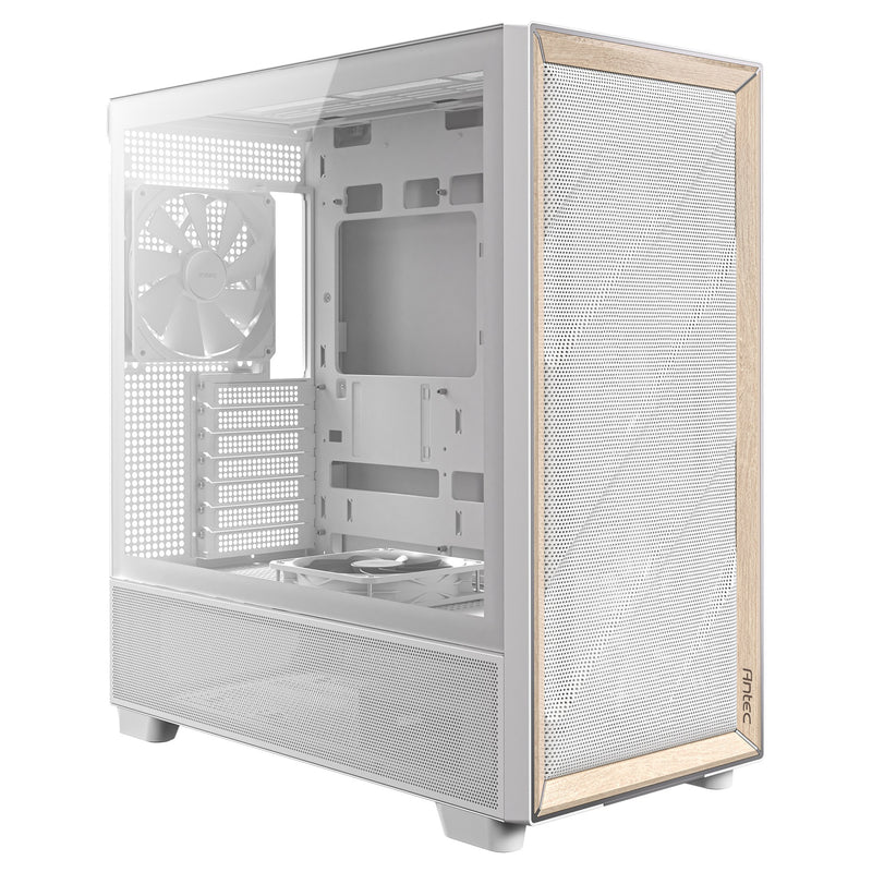 Afbeelding laden in galerijviewer, Antec flux midi tower behuizing (wit | 2x usb-a | 1x usb-c | tempered glass)