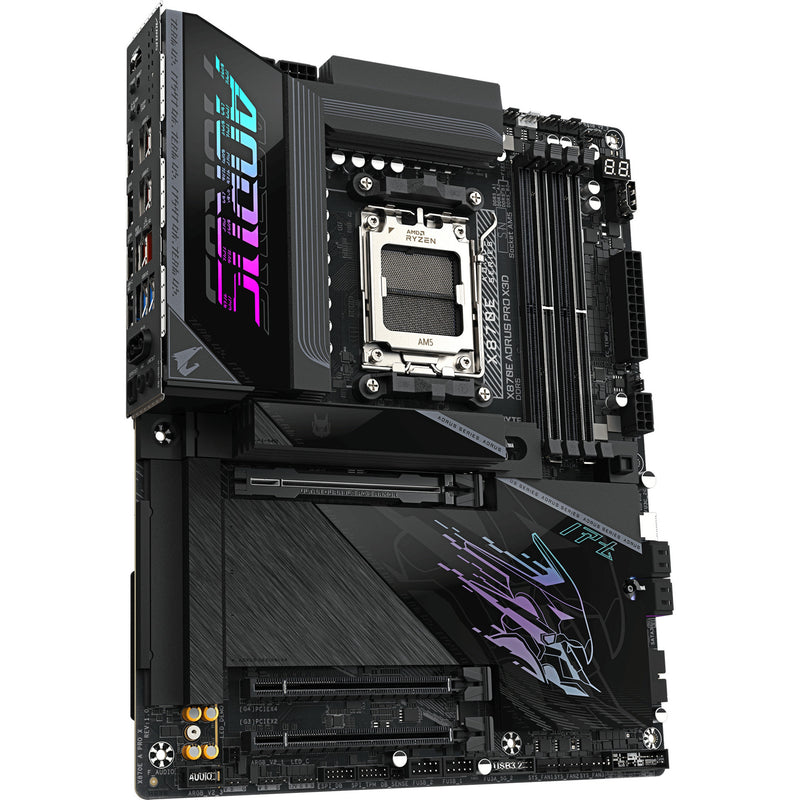 Afbeelding laden in galerijviewer, Gigabyte x870e aorus pro x3d socket am5 moederbord (zwart, raid, 5gb-lan, wi-fi 7, bt, sound, atx)