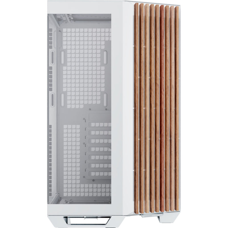Load image into Gallery viewer, Apnx v1-w-wt-v1 midi tower behuizing (wit houtkleur | 2x usb-a | 1x usb-c | window)