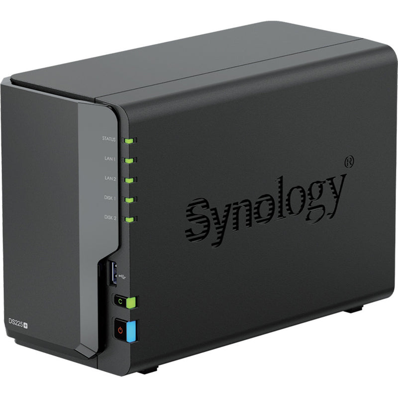 Load image into Gallery viewer, Synology diskstation ds225+ nas (zwart, 1x 1gbe lan, 1x 2.5gbe lan, 2x usb 3.2 gen 1)