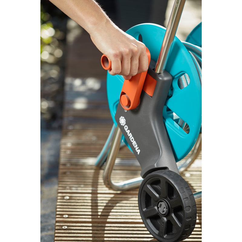 Load image into Gallery viewer, Gardena slangenwagen aquaroll s set (turquoise grijs, 18502-20)